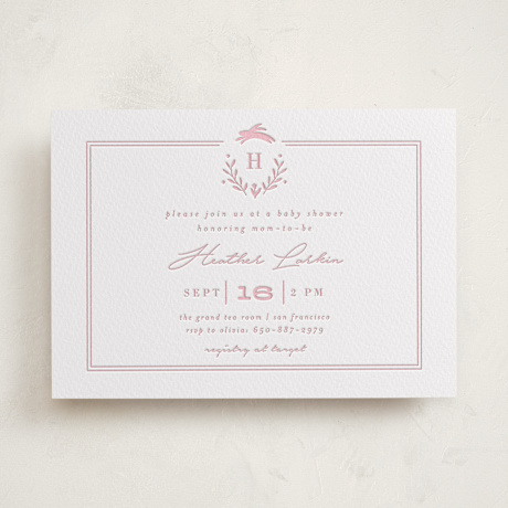 Letterpress Baby Shower Invitations
