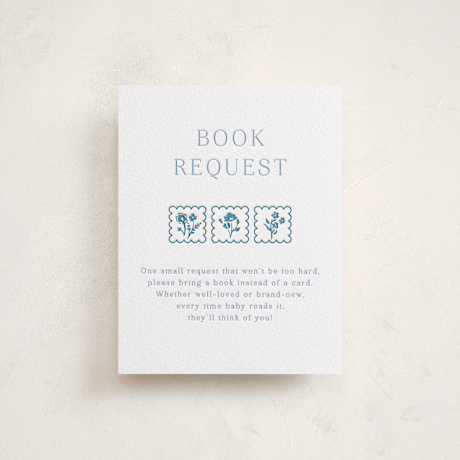 Letterpress Baby Shower Insert Cards