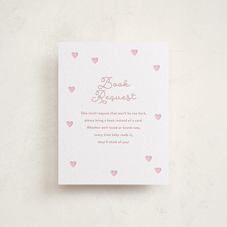 Letterpress Baby Shower Insert Cards