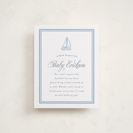 Letterpress Baby Shower Insert Cards