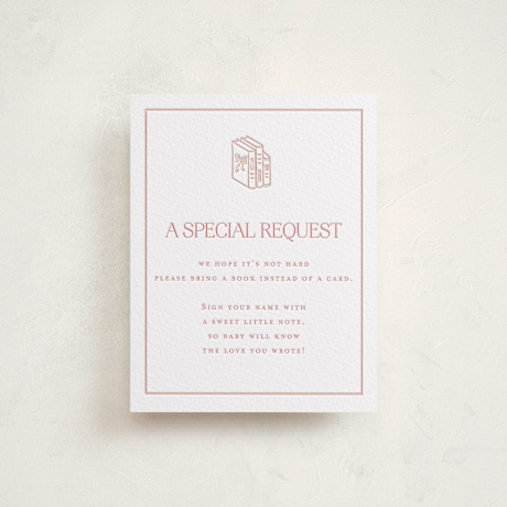 Letterpress Baby Shower Insert Cards