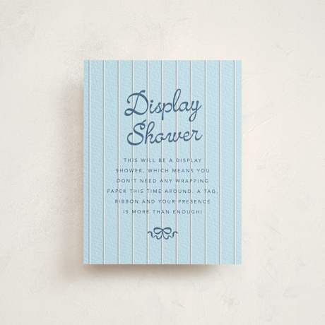 Letterpress Baby Shower Insert Cards