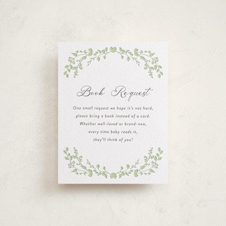 Letterpress Baby Shower Insert Cards