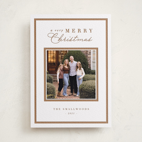 Letterpress Holiday Photo Mount Cards