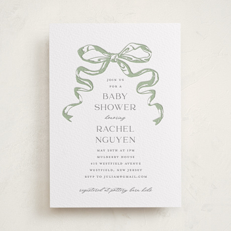 Letterpress Baby Shower Invitations