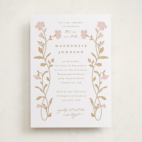 Letterpress Baby Shower Invitations