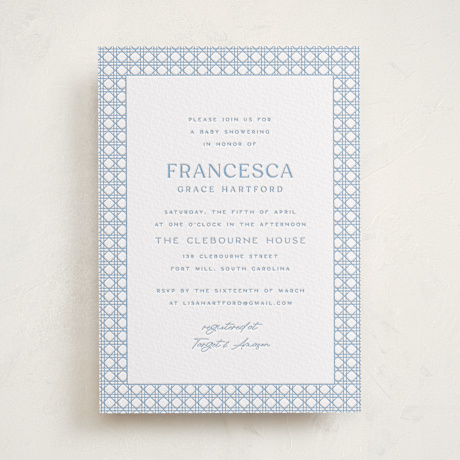 Letterpress Baby Shower Invitations