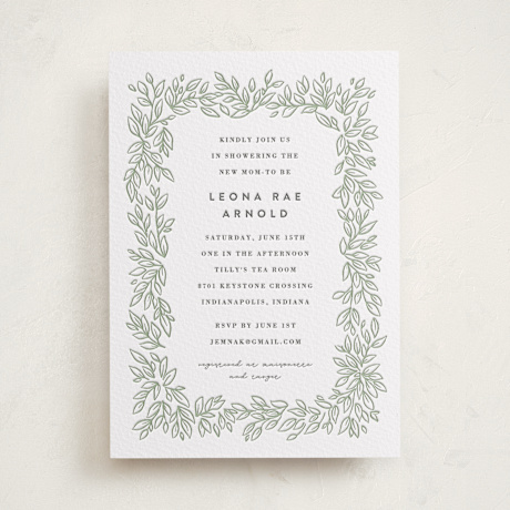 Letterpress Baby Shower Invitations