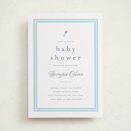 Letterpress Baby Shower Invitations