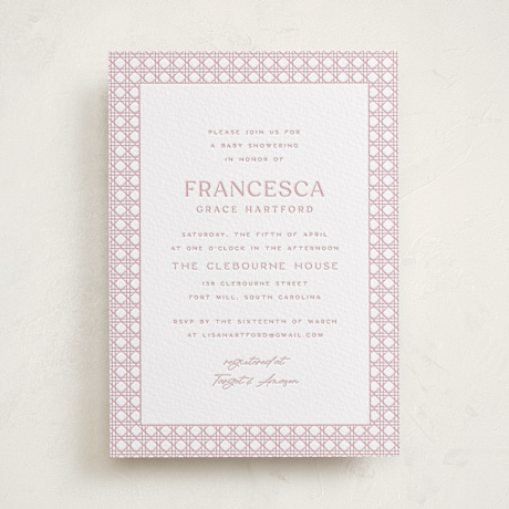 Letterpress Baby Shower Invitations