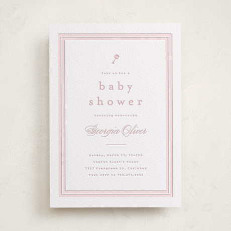Letterpress Baby Shower Invitations