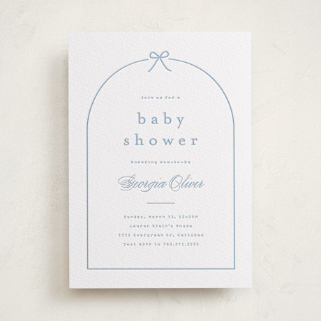 Letterpress Baby Shower Invitations