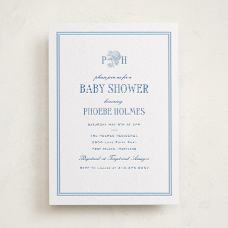 Letterpress Baby Shower Invitations