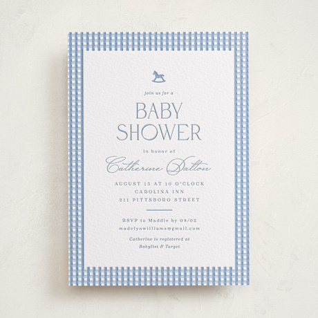 Letterpress Baby Shower Invitations
