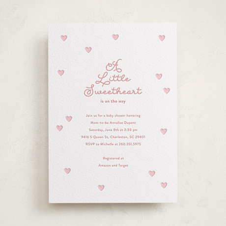 Letterpress Baby Shower Invitations