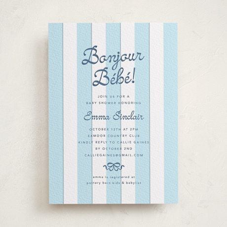 Letterpress Baby Shower Invitations