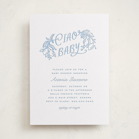 Letterpress Baby Shower Invitations