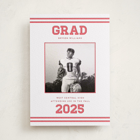 Letterpress Graduation Announcement Photo Mount Cards