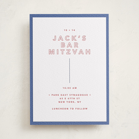 Letterpress Bar and Bat Mitzvah Invitations
