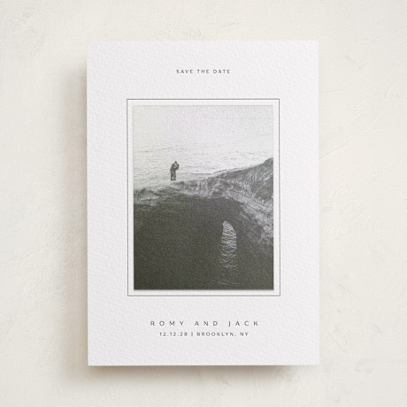 Letterpress Save the Date Photo Mount Cards