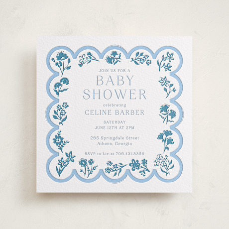 Letterpress Baby Shower Invitations