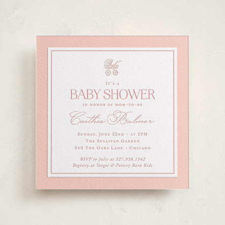 Letterpress Baby Shower Invitations