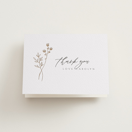 Letterpress Bridal Shower Thank You Cards