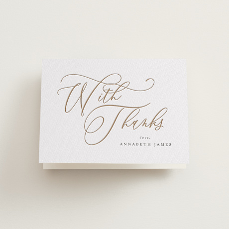 Letterpress Bridal Shower Thank You Cards