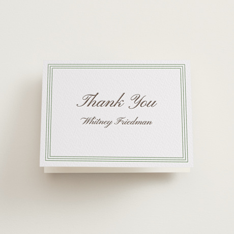 Letterpress Bridal Shower Thank You Cards
