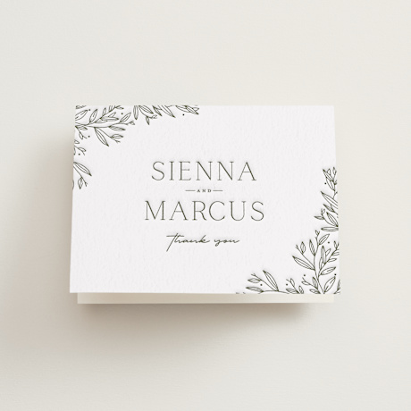 Letterpress Wedding Thank You Cards
