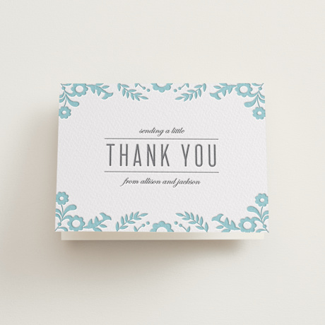 Folded Wedding Thank You Cards
