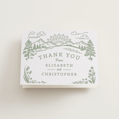 Letterpress Wedding Thank You Cards