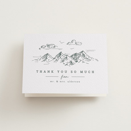 Letterpress Wedding Thank You Cards
