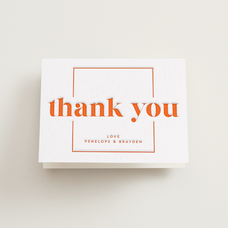 Letterpress Wedding Thank You Cards