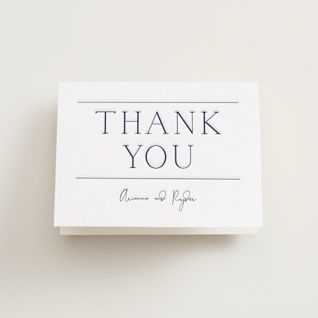 Letterpress Wedding Thank You Cards