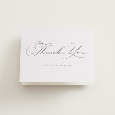 Letterpress Wedding Thank You Cards