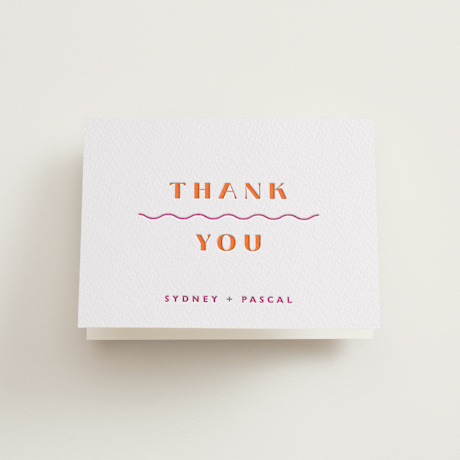 Letterpress Wedding Thank You Cards