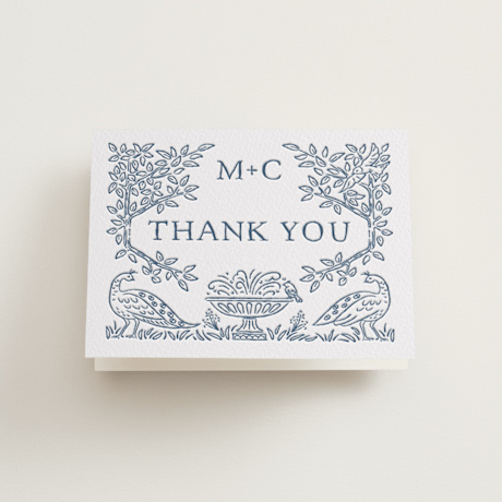 Letterpress Wedding Thank You Cards