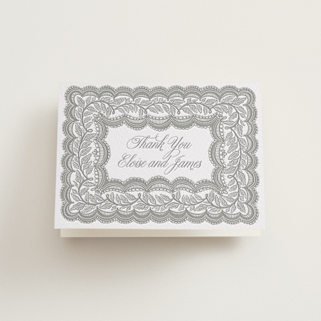 Letterpress Wedding Thank You Cards