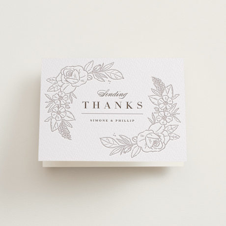 Letterpress Wedding Thank You Cards