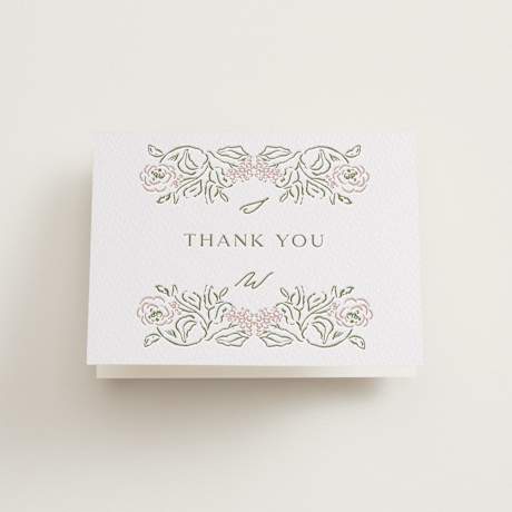 Letterpress Wedding Thank You Cards