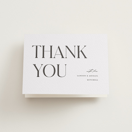 Letterpress Wedding Thank You Cards