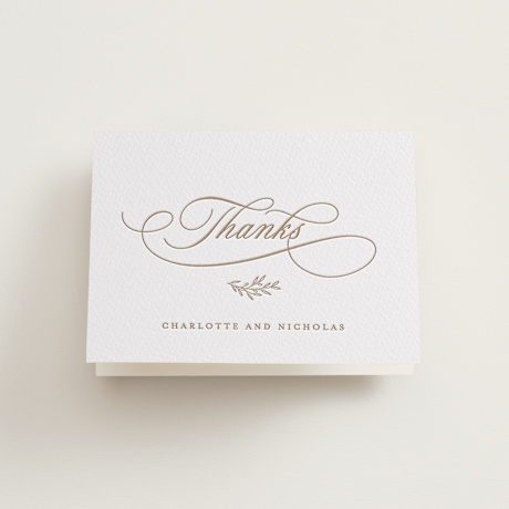 Letterpress Wedding Thank You Cards