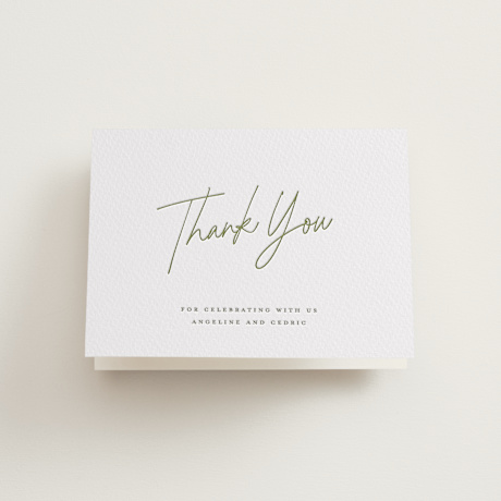 Letterpress Wedding Thank You Cards