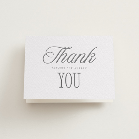 Letterpress Wedding Thank You Cards