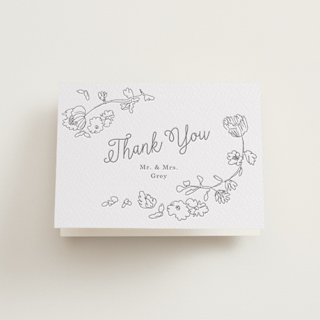 Letterpress Wedding Thank You Cards