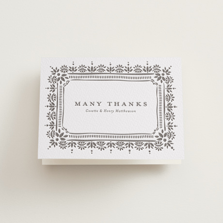 Letterpress Wedding Thank You Cards