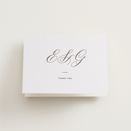Letterpress Wedding Thank You Cards