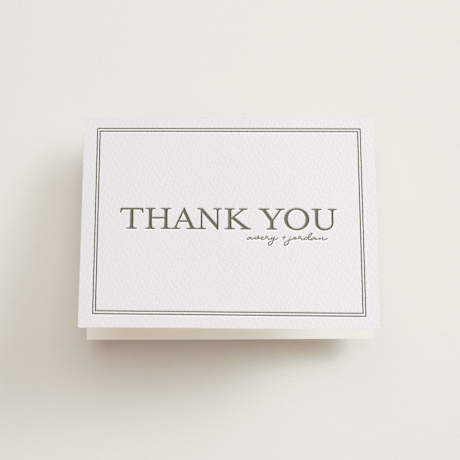 Letterpress Wedding Thank You Cards