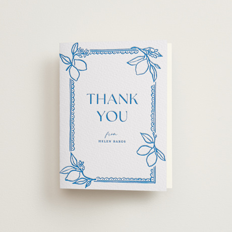 Letterpress Bridal Shower Thank You Cards